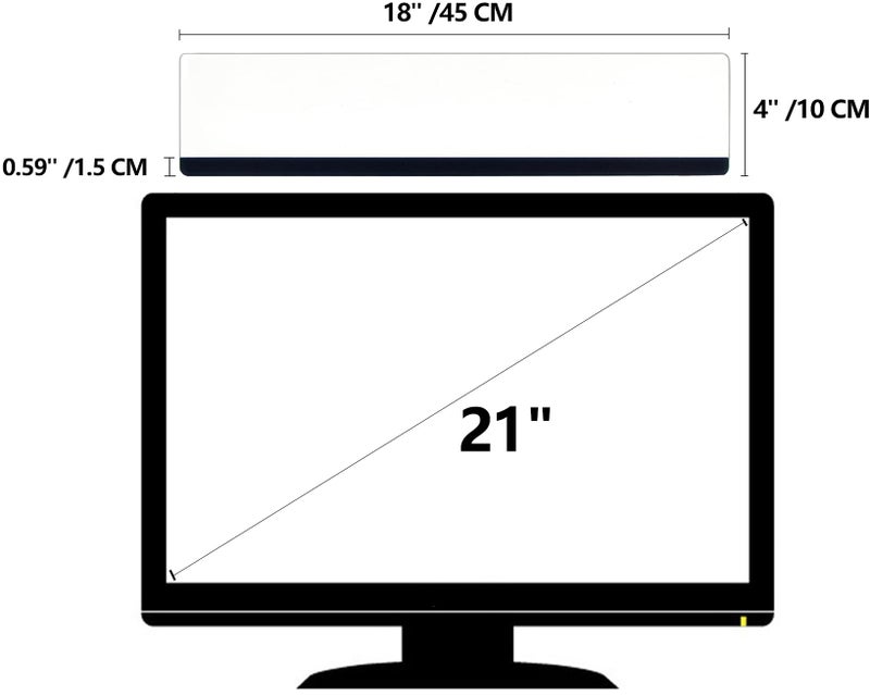 Yocoolfun Monitor Memo Board Top Mount,18" Monitor Sticky Note Holder,Sticky Boards,Message Board for Computer Monitors - Image 2