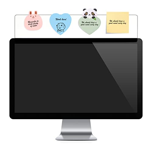 Yocoolfun Monitor Memo Board Top Mount,18" Monitor Sticky Note Holder,Sticky Boards,Message Board for Computer Monitors - Image 1