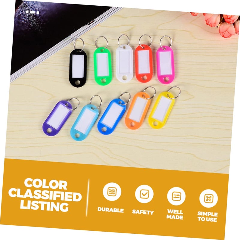 50 PCS Plastic Key Tags Identification Labels For Luggage Keys Pets Portable - Image 3