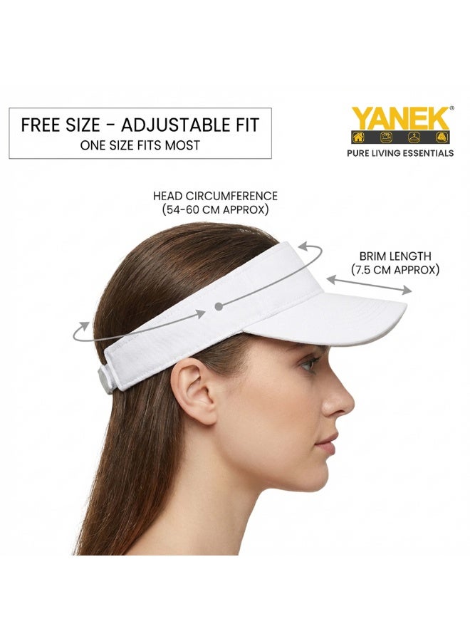 YANEK Visor Hat – Adjustable Sun Visor Cap for Women, Lightweight Outdoor Sports Hat for Running, Golf, Tennis, Beach & Daily Wear - Image 3