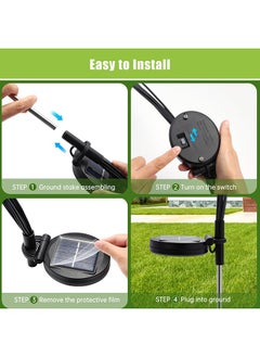 Generic New Upgraded 1 Pack 8 Waterproof Led Solar Garden Lights Firefly Lights(Warm White)  - Image 5