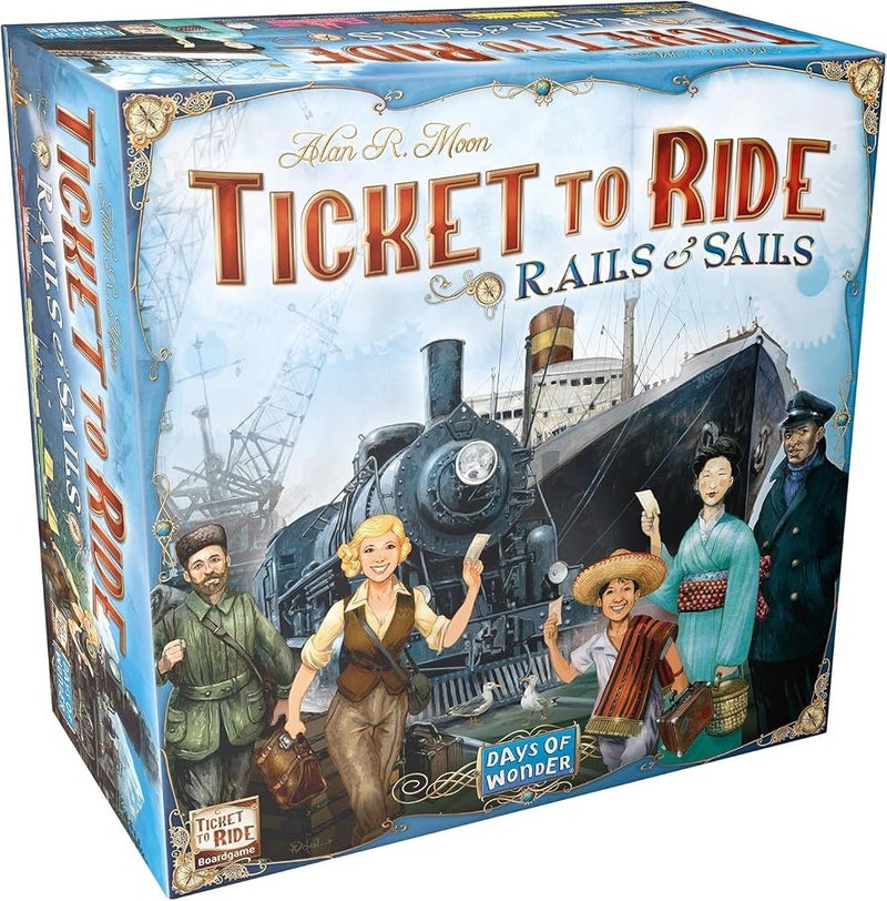 Asmodee Ticket to Ride Rails & Sails Board Game Family Train Game for Adults Ages 10+ 2-5 Players 60-120 Minutes Playtime Made by Days of Wonder - Image 1
