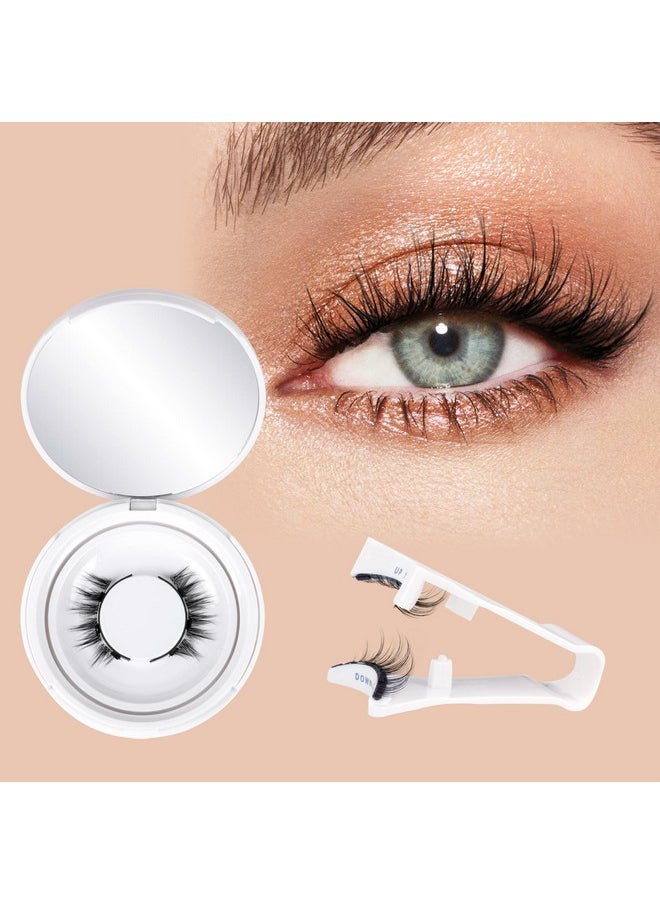 ® 1Pair Magnetic Eyelashes Natural Look Reusable Cat Eye Magnetic Lashes With Applicator Magnetic Eyelashes Kit Without Eyeliner Wispy Clear Band False Eyelashes No Glue Needed