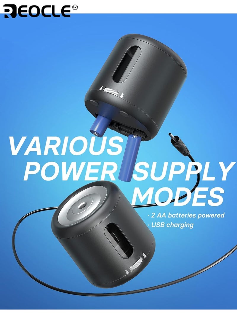 ريوكل مبراة قلم رصاص كهربائية محمولة خفيفة الوزن USB قابلة لإعادة الشحن قلم رصاص شحذ سريع لأقلام ملونة 6 8 مم للفنانين والطلاب والاستخدام المكتبي - Image 3