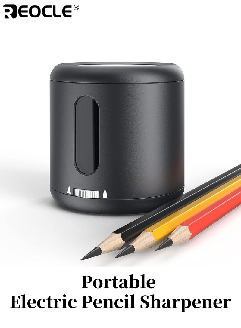 ريوكل مبراة قلم رصاص كهربائية محمولة خفيفة الوزن USB قابلة لإعادة الشحن قلم رصاص شحذ سريع لأقلام ملونة 6 8 مم للفنانين والطلاب والاستخدام المكتبي - Image 1