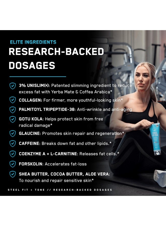 SteelFit Steel Fit + Tone | Skin Tightening Cream for Body | 30-45 Days of Supply | 24-Hour Skin Firming Body Lotion, Belly Firming and Tightening Cream | Milk & Honey - Image 4