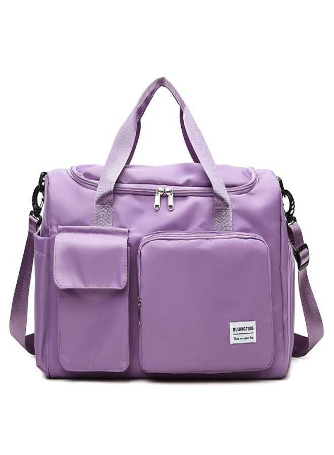 2021 fashion new sports fitness bag leisure yoga bag large capacity outdoor business travel travel bag storage bag green powder - Image 2