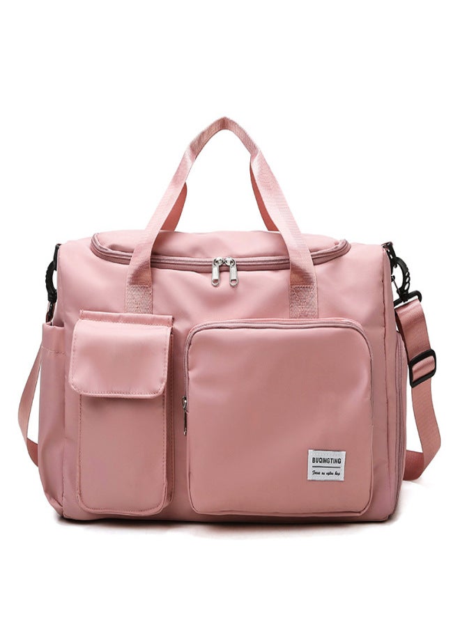 2021 fashion new sports fitness bag leisure yoga bag large capacity outdoor business travel travel bag storage bag green powder - Image 3