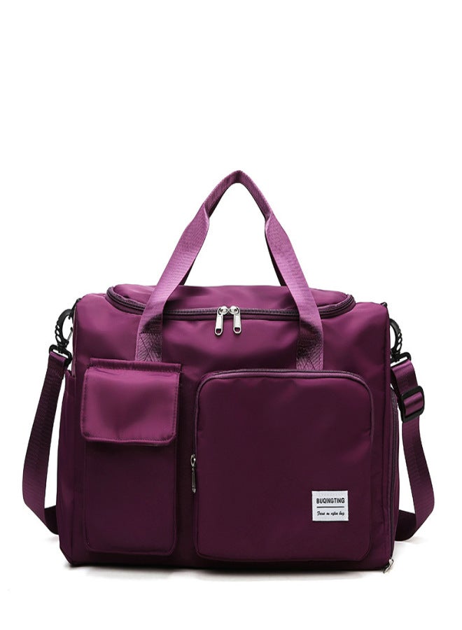 2021 fashion new sports fitness bag leisure yoga bag large capacity outdoor business travel travel bag storage bag green powder - Image 5