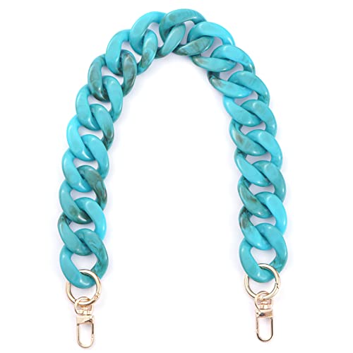 AUMEY Handbag Chain Straps Acrylic Purse Chain Strap Fashionable Replacement Purse Clutches Handles for Purse Handbags DIY Crafts, 15.7 inch of Each (03-Lake blue) - Image 2