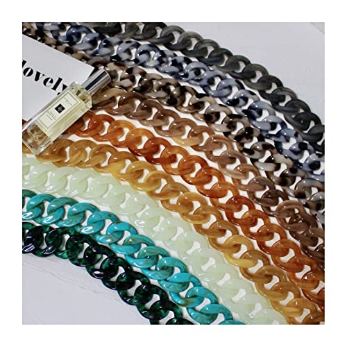 AUMEY Handbag Chain Straps Acrylic Purse Chain Strap Fashionable Replacement Purse Clutches Handles for Purse Handbags DIY Crafts, 15.7 inch of Each (03-Lake blue) - Image 5