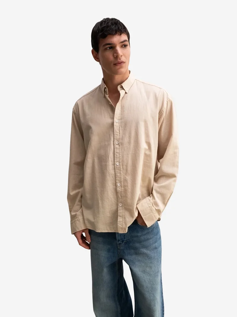 جيستو GIESTO Cotton Oversized Button-Up Shirt