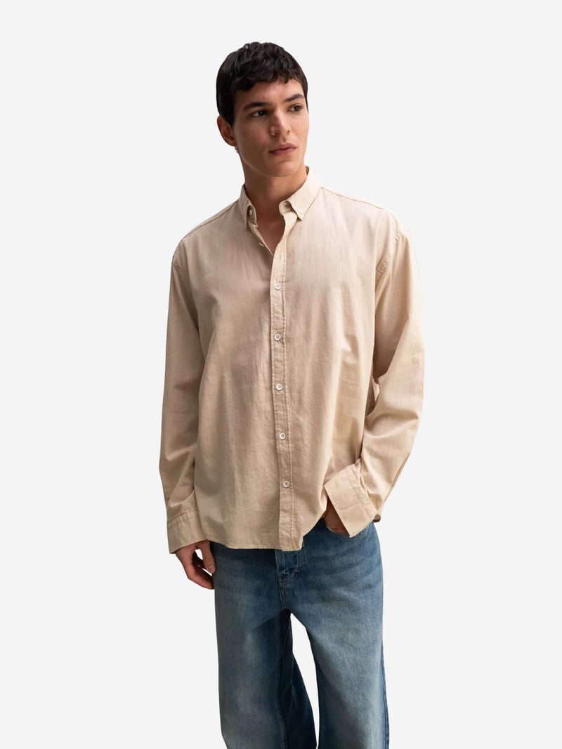 GIESTO Cotton Oversized Button-Up Shirt - Image 1