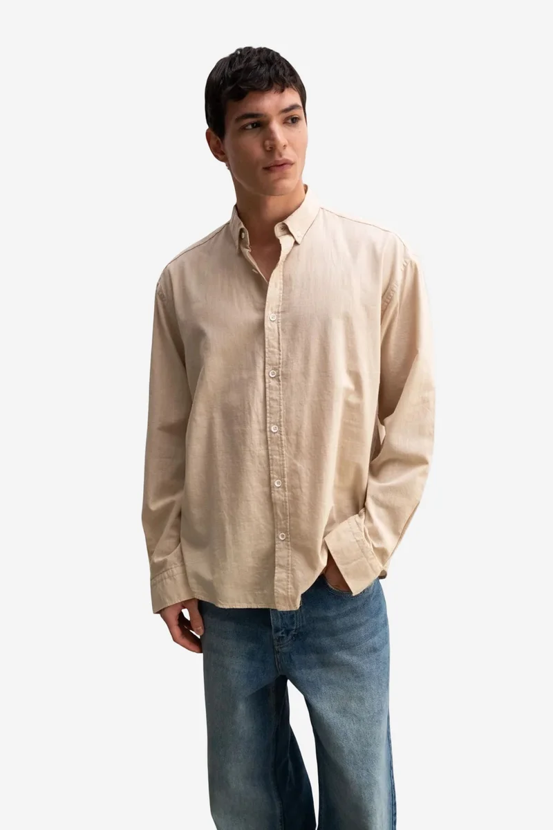 GIESTO Cotton Oversized Button-Up Shirt