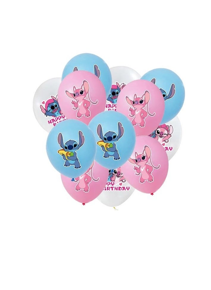 xppier Lilo & Stitch Birthday & Party Decoration Set, 50 Pcs Stitch & Lilo Cartoon Party Favor for Kids , Included Banners, Cake Decoration, Balloons  - Image 3