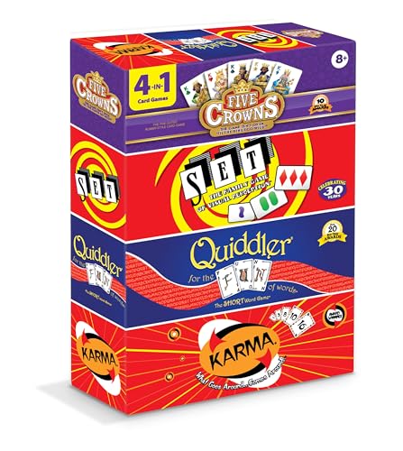 PlayMonster Five Crowns 4 Pack Bundle Card Games for Kids - Image 1