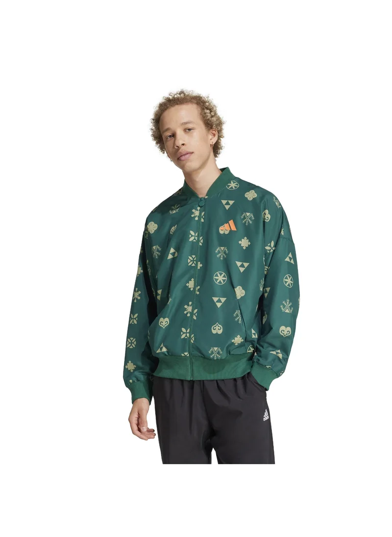 Adidas Bloom Sky Print Woven Bomber Jacket