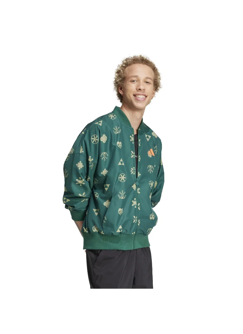 Adidas Bloom Sky Print Woven Bomber Jacket