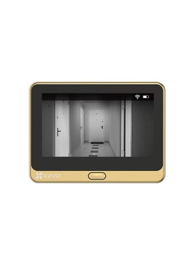 EZVIZ DP2C 1080p Video Door Viewer Peephole Camera with 4.3" Color Screen Display, Built in Chime, Rechargable Battery, APP Viewing, Two Way Audio, PIR Motion Detection, Metal Housing, Cloud/SD, Golden/Black - Image 3