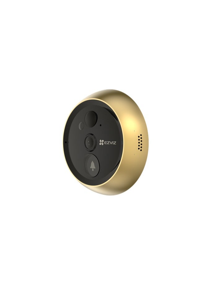 EZVIZ DP2C 1080p Video Door Viewer Peephole Camera with 4.3" Color Screen Display, Built in Chime, Rechargable Battery, APP Viewing, Two Way Audio, PIR Motion Detection, Metal Housing, Cloud/SD, Golden/Black - Image 2