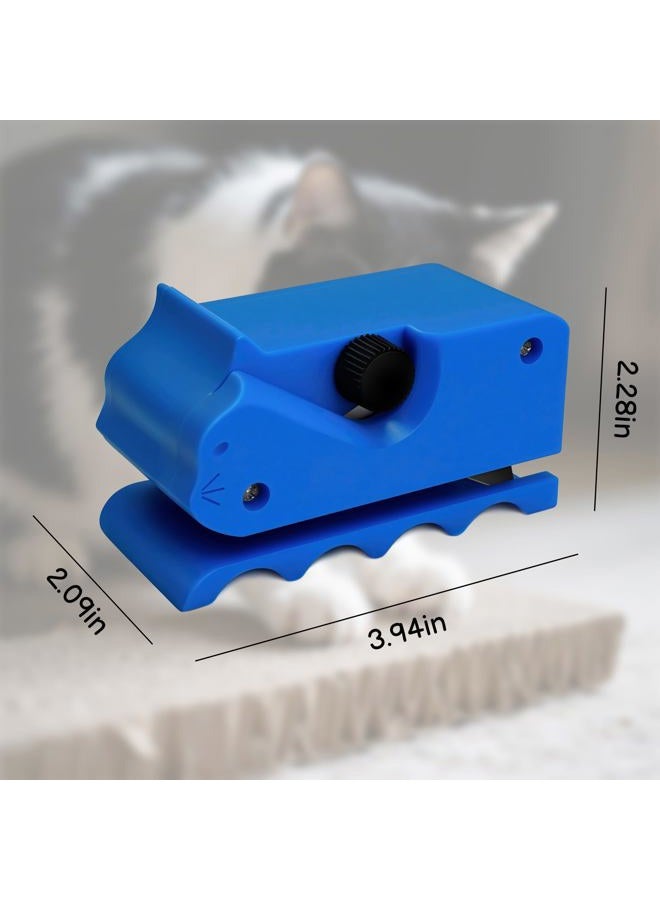 Holyenten Upgraded Cardboard Cutter for Cat Scratchers DIY, Handheld Cardboard Cutting Tool W/ 10 Blades for Making Cat Scratching Board & Bed (Blue) - Image 2