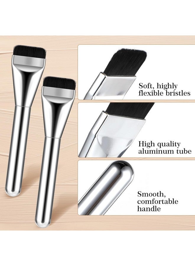 COSLUXE Flat Foundation Brush,Flat Head Foundation Brush For Liquid Makeup, Foundation Brush Set For Liquid, Cream Foundation Concealer Brush Makeup Brushes (2 - Pcs) - Image 4