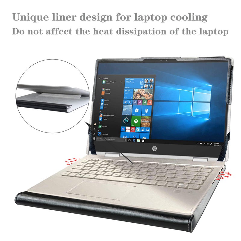 Alapmk Protective Case Cover for 14" HP Pavilion x360 14-dwXXXX 14m-dwXXXX 14M-DW0023DX/HP Pro C640 Chromebook Enterprise/HP Pro c645 Chromebook/HP Chromebook 14a-naXXXX 14a-na0010nr Laptop,Black - Image 5