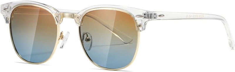 AEVOGUE Polarized Sunglasses For Women And Men Semi Rimless Frame Retro Sun Glasses AE0369 - Image 1