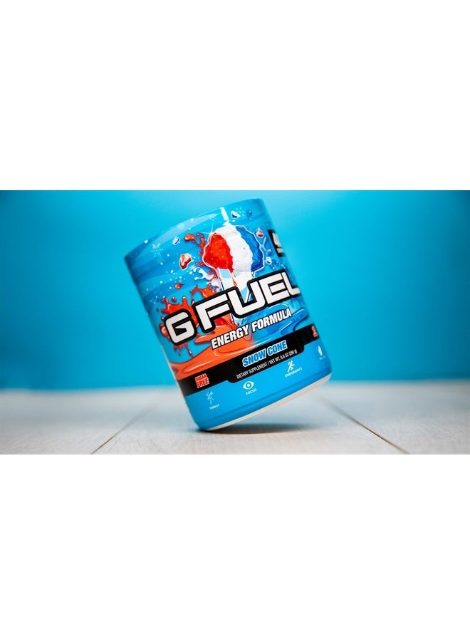G Fuel - Snow Cone Game-Changing Elite Energy Powder, Sharpens Mental Focus and Cognitive Function, Zero Sugar, Supports Immunity and Enhances Mood 9.8 oz (40 Servings) - Image 1