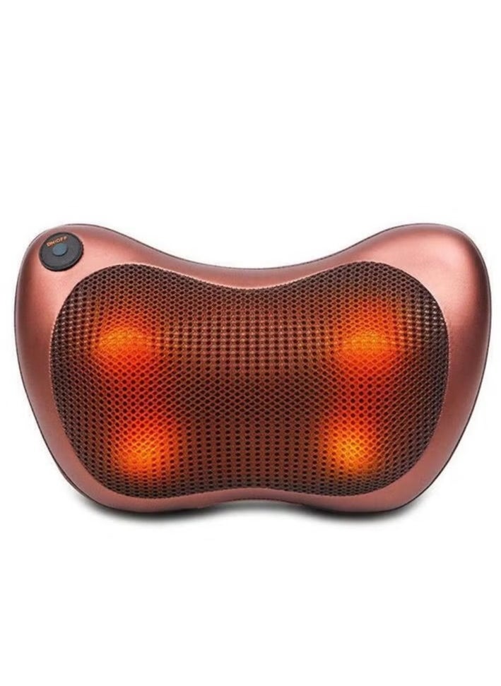 BORTONY Body Massage Pillow neck massager cushion seat stress pain relief relax massage Car or Electronic Massage Pillow Massager 4 Ball Neck Shoulder Massager Back Massager Home Office  - Image 1