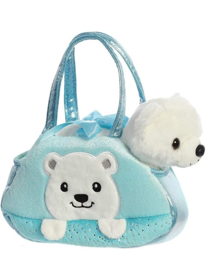 Aurora Fancy Pals Polar Bear Peek-a-Boo Plush Toy with Glitter Carry Bag, Soft Stuffed Animal Handbag for Kids and Toddlers Age 3+ - Image 2