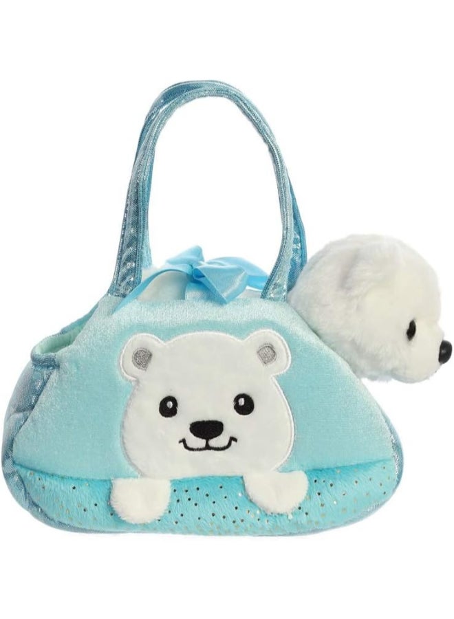 Aurora Fancy Pals Polar Bear Peek-a-Boo Plush Toy with Glitter Carry Bag, Soft Stuffed Animal Handbag for Kids and Toddlers Age 3+ - Image 3