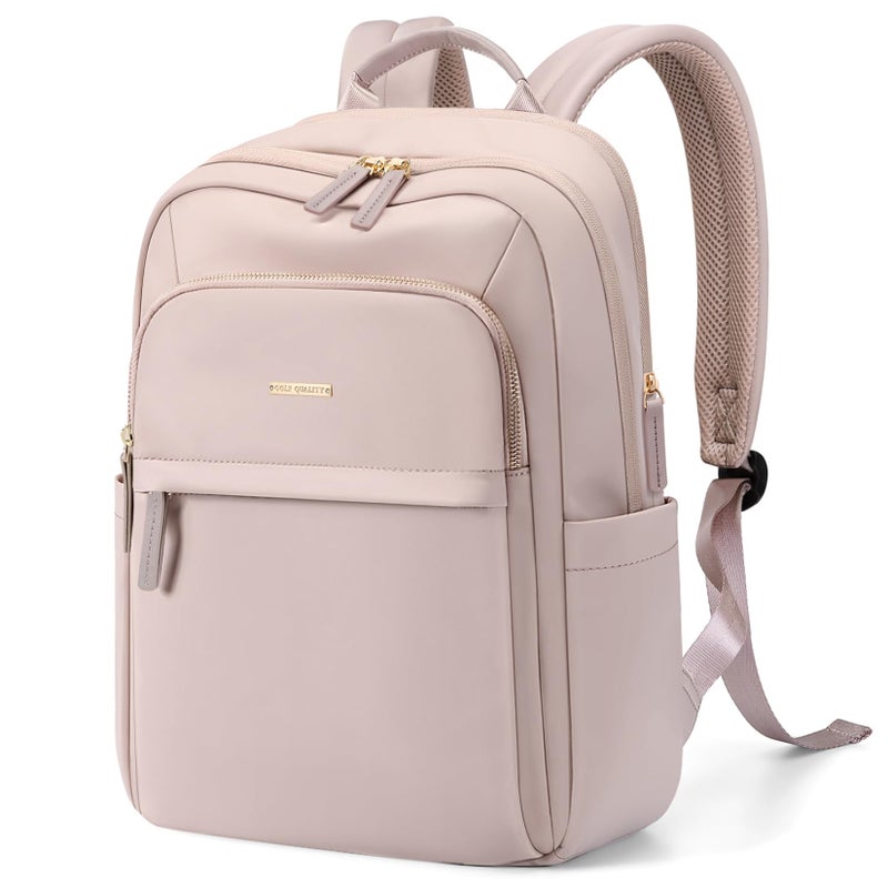 GOLF QUALITY Hiking Travel Backpack for Women Casual Business Weekender Multilayer Laptop Bag,16 Inch,Pink - Image 1