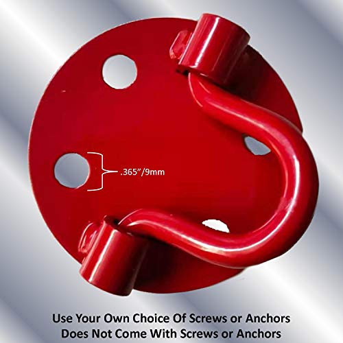 Keyfit Tools Low Profile Anchor Plate (4 Pack) Concrete Deck Patio Trailer Garage Floor Asphalt Driveway Bike Lock Anchor Point Use Your Screws Or Concrete Anchor & Tie Downs Ratchet Straps - Image 3