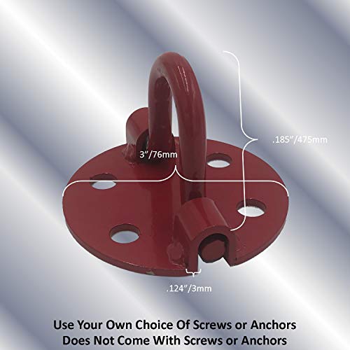 Keyfit Tools Low Profile Anchor Plate (4 Pack) Concrete Deck Patio Trailer Garage Floor Asphalt Driveway Bike Lock Anchor Point Use Your Screws Or Concrete Anchor & Tie Downs Ratchet Straps - Image 4