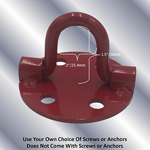 Keyfit Tools Low Profile Anchor Plate (4 Pack) Concrete Deck Patio Trailer Garage Floor Asphalt Driveway Bike Lock Anchor Point Use Your Screws Or Concrete Anchor & Tie Downs Ratchet Straps - Image 5