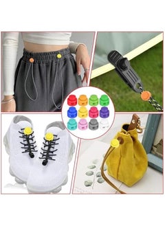Generic 12PCS Assorted Colors Plastic Cord Locks, Toggles Spring Stopper Sliding Fastener ons Cord End Clasp for Drawstring Bags Clothes Backpacks Paracord Shoeslace  - Image 3