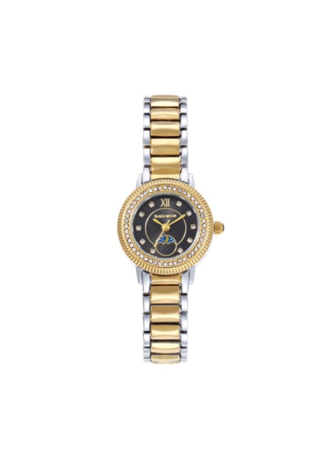 Black Moon Elegant Blackmoon Women's Watch Stylish Black Dial Stainless Steel Band Water Resistant Perfect for Casual and Formal Wear  - Image 1