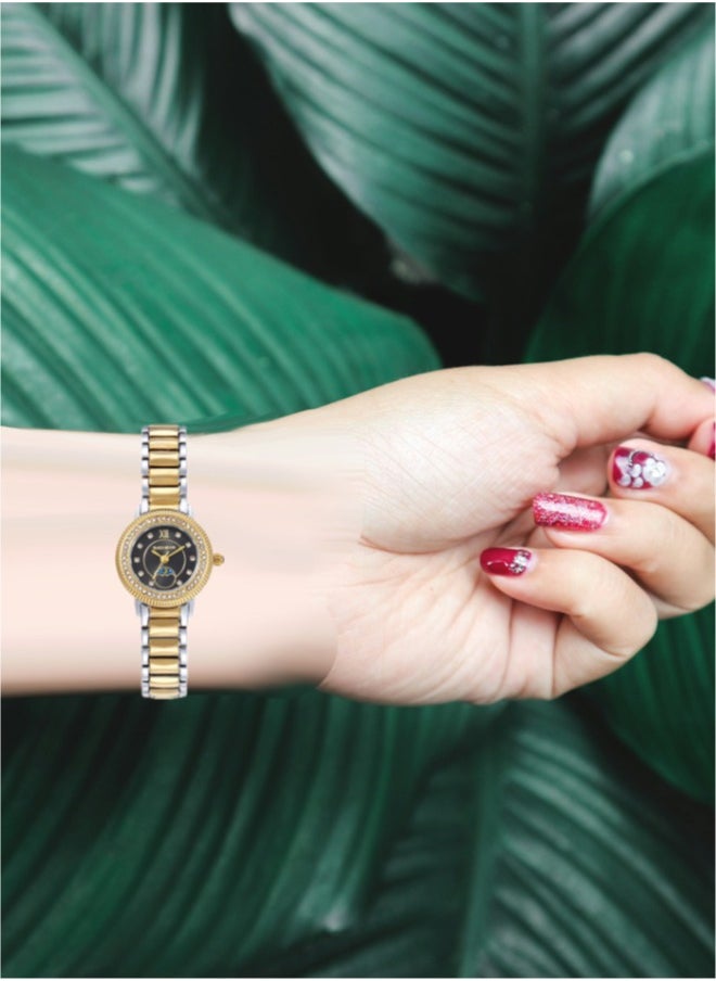 Black Moon Elegant Blackmoon Women's Watch Stylish Black Dial Stainless Steel Band Water Resistant Perfect for Casual and Formal Wear  - Image 3