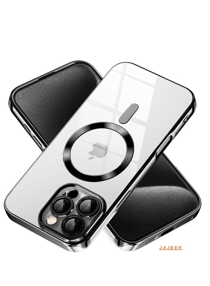 JAJEEK iPhone 16 Pro Max Magnetic Case Compatible with MagSafe, Built-in Camera Protector, Soft TPU Anti-Scratch Shockproof Clear Case, Slim Design for iPhone 16 Pro Max 6.1 Inch - Image 1