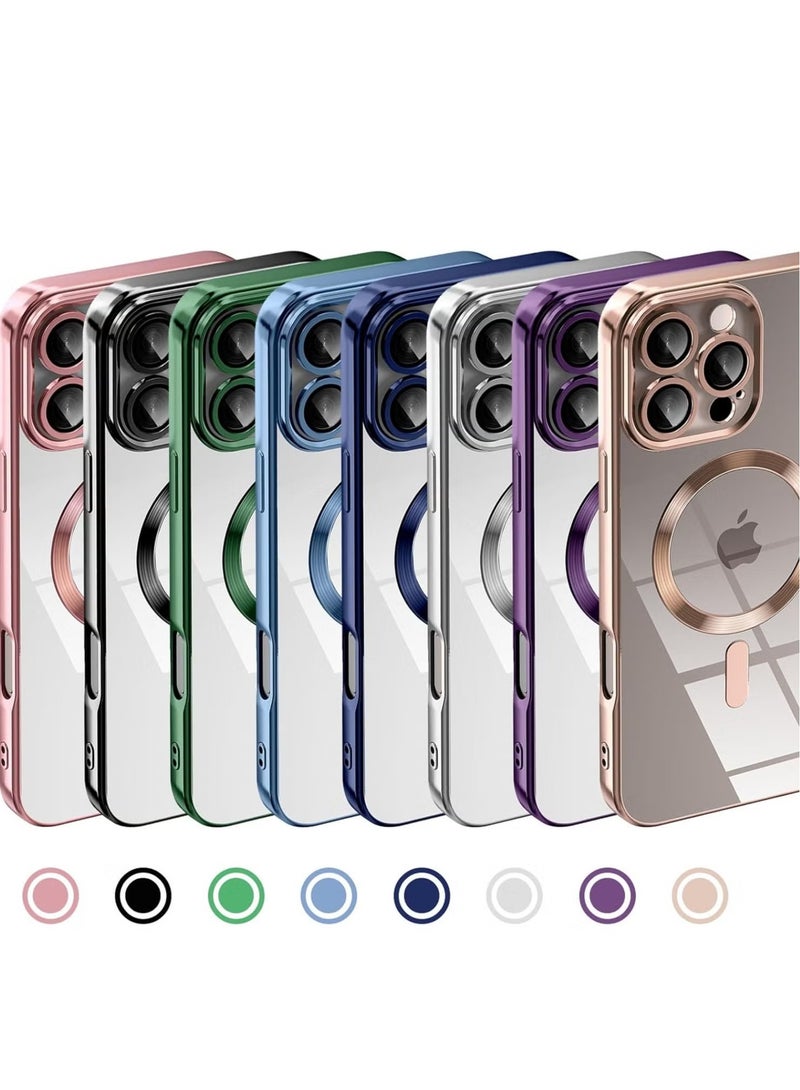 JAJEEK iPhone 16 Pro Max Magnetic Case Compatible with MagSafe, Built-in Camera Protector, Soft TPU Anti-Scratch Shockproof Clear Case, Slim Design for iPhone 16 Pro Max 6.1 Inch - Image 5