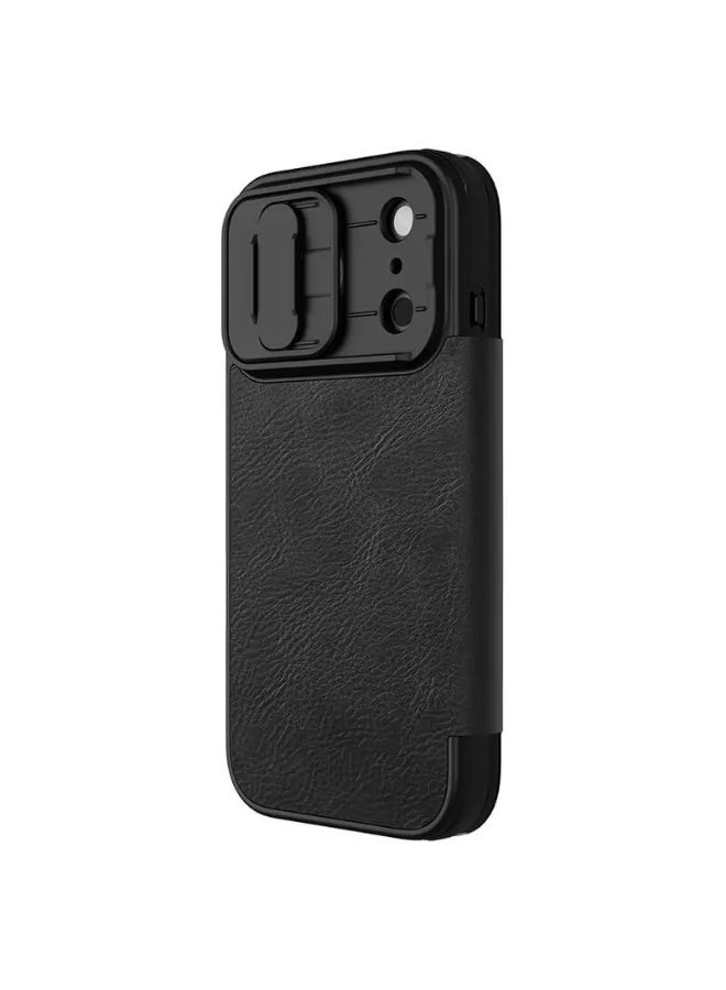 Nillkin Qin Pro Series Leather Flip Case for iPhone 17 Pro (6.3”, 2025) – Premium Textured Leather, Card Slot, Slim Full Protection Cover - Image 3