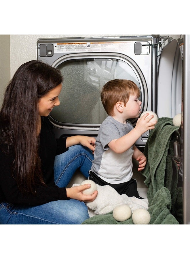 Ecoigy Wool Dryer Balls Organic XL 6-Pack by Ecoigy, Reusable Natural Fabric Softener for Laundry, Dryer Sheets Alternative, New Zealand Wool, Speed Up Dry Time, Cut Energy Costs - Image 4