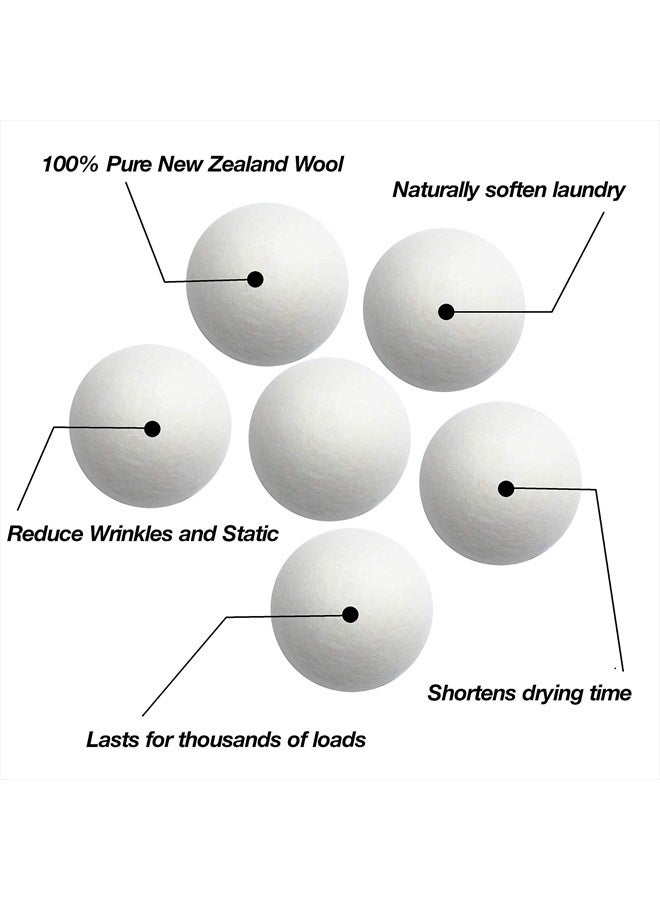Ecoigy Wool Dryer Balls Organic XL 6-Pack by Ecoigy, Reusable Natural Fabric Softener for Laundry, Dryer Sheets Alternative, New Zealand Wool, Speed Up Dry Time, Cut Energy Costs - Image 5