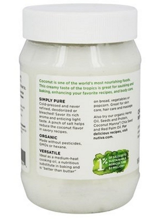 نوتيفا زيت جوز الهند العضوي من Nutiva، زيت طهي غير مكرر ومعصور على البارد، زيت شعر طبيعي، زيت بشرة، زيت تدليك، زيت جوز الهند البكر الممتاز (Aceite de Coco) 15 أونصة سائلة (عبوة من قطعتين) - Image 3