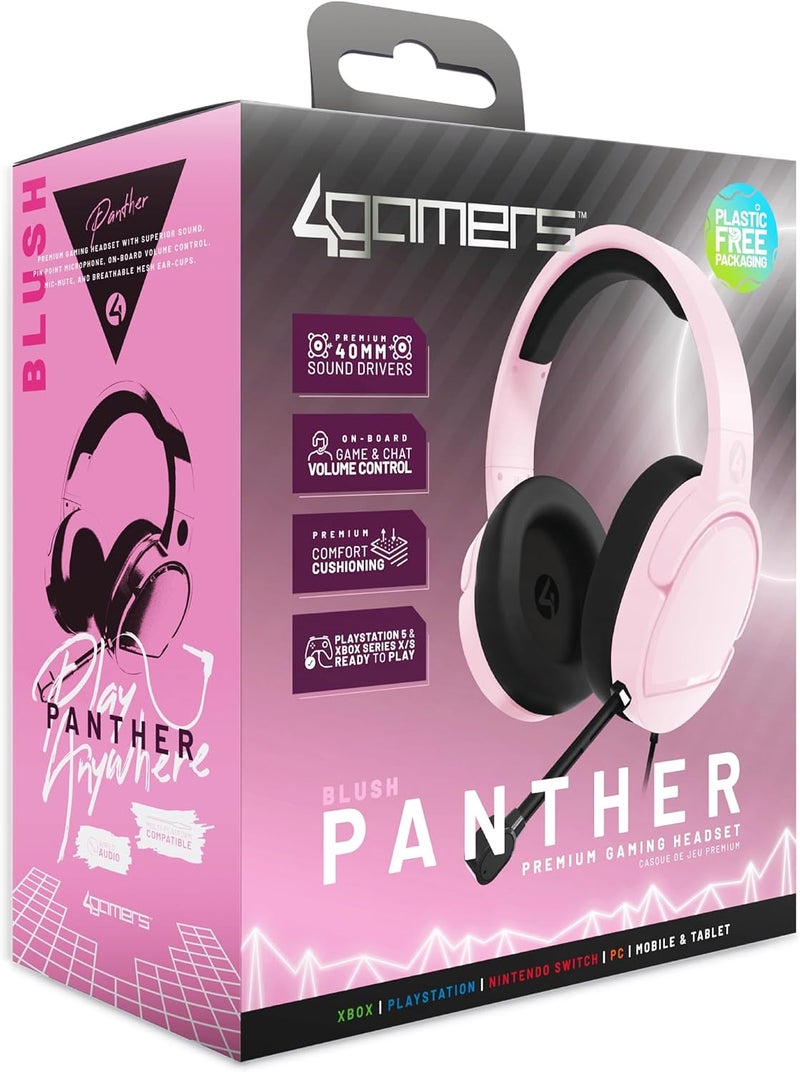4gamers Panther Premium Gaming Headset for XBOX, PS4/PS5, Switch, PC, Bloom - Image 3