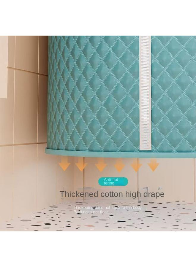 Bluejw Bath Cover Cotton Extra Thick Household Thickened Bath Artifact Fully Enclosed Waterproof Winter Bathroom Insulation Cover Warm Shower Curtain - Image 5