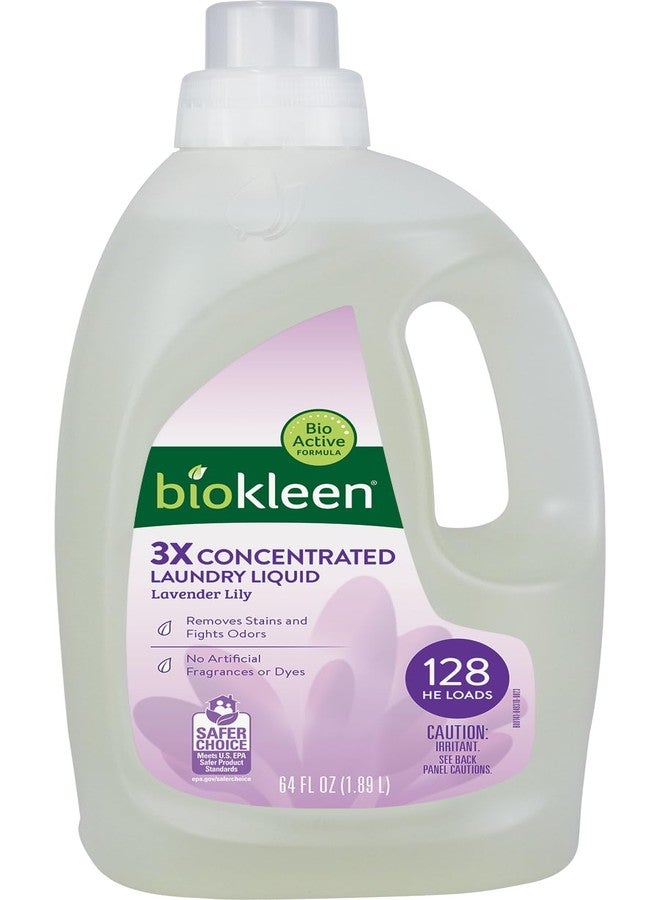 Biokleen Natural Laundry Detergent - 128 HE Loads - Liquid, Concentrated, Eco-Friendly, Non-Toxic, Plant-Based, No Artificial Fragrance or Preservatives, 64 Fl Oz - Image 1