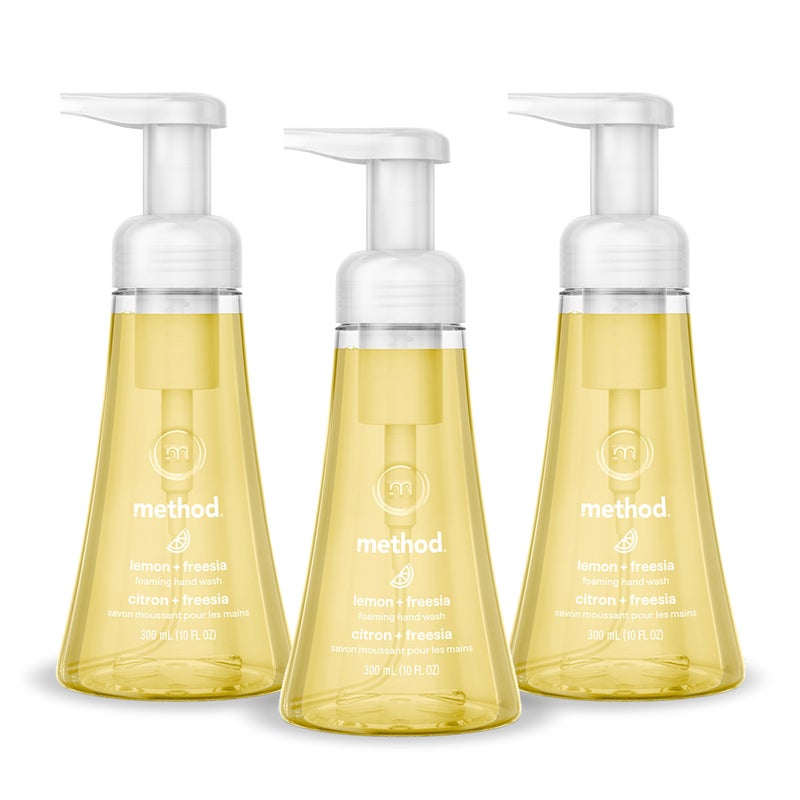 Method Foaming Hand Wash, Lemon + Freesia, 10 fl oz, 3 pack - Image 1
