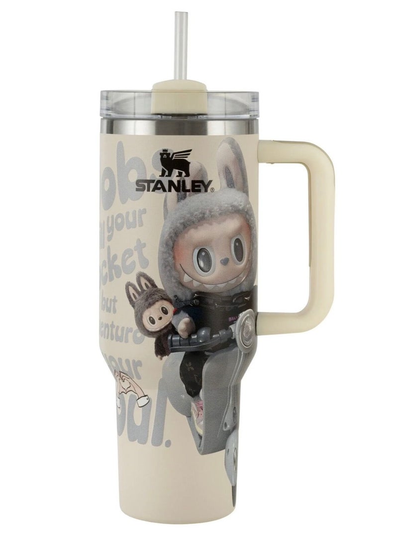 Stanley Labubu Quencher H2.0 40oz Limited Edition Tumbler | Double Wall Vacuum Insulated Stainless Steel Travel Mug with Handle & FlowState Lid | Keeps Drinks Cold 12h & Hot 7h | Eco-Friendly Reusable Cup with Straw Stopper – Exclusive Labubu Gift Box Packaging - Image 1
